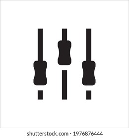 Sound mixer vector icon. Studio sound mixer flat sign design illustration. Sound mixer symbol pictogram