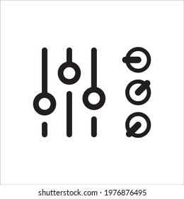 Sound mixer vector icon. Studio sound mixer flat sign design illustration. Sound mixer symbol pictogram