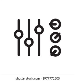 Sound mixer vector icon. Studio sound mixer flat sign design illustration. Sound stereo mixer symbol pictogram