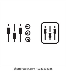 Sound mixer vector icon. Studio sound mixer flat sign design illustration. Sound mixer symbol pictogram