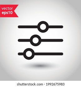 Sound mixer vector icon. Studio sound mixer flat sign design illustration. Sound mixer symbol pictogram