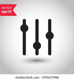 Sound mixer vector icon. Studio sound mixer flat sign design illustration. Sound mixer symbol pictogram