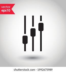 Sound mixer vector icon. Studio sound mixer flat sign design illustration. Sound mixer symbol pictogram
