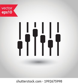 Sound mixer vector icon. Studio sound mixer flat sign design illustration. Sound mixer symbol pictogram