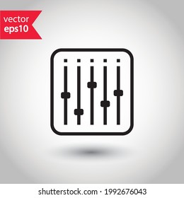 Sound mixer vector icon. Studio sound mixer flat sign design illustration. Sound mixer symbol pictogram