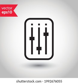 Sound mixer vector icon. Studio sound mixer flat sign design illustration. Sound mixer symbol pictogram