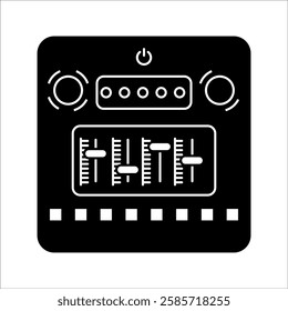 Sound mixer vector icon. Studio sound mixer flat sign design illustration. Sound mixer symbol pictogram