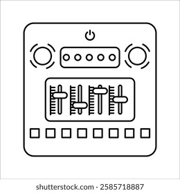 Sound mixer vector icon. Studio sound mixer flat sign design illustration. Sound mixer symbol pictogram