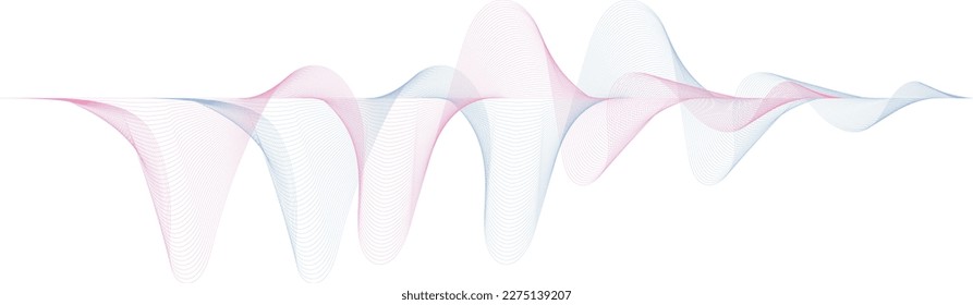 sound mixer wave background. sound wave pattern element. colored sound wave lines. music wave, radio signal frequency. stripe pattern white line background