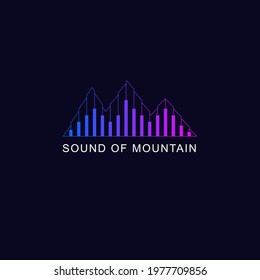 sound of mountain logo design, mountain trading logo