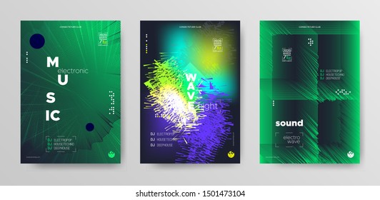 Sound Music Flyer. Futuristic Electronic Round. Music Modern Vector. Light Dj Banner. Fluorescent Fluid Abstract. Black Electronic Round. Green Color Music Wave. Dj Concert. Fluid Abstract.
