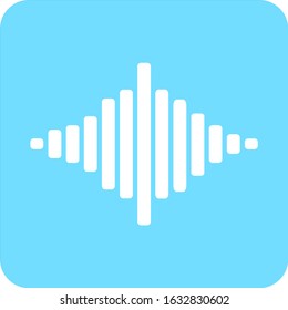 Sound music icon. Flat design vector illustration.