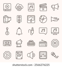 SOUND AND MUSIC ICON SET