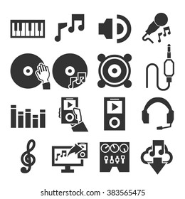 sound, music icon set