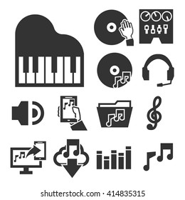 sound, music icon set