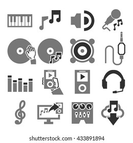 sound, music icon set