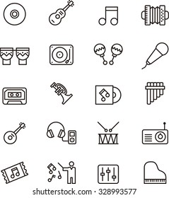 SOUND & MUSIC outline icons