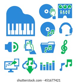 sound, music, voice icon set