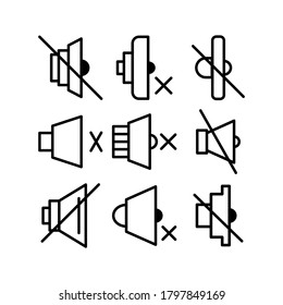 Sound Mute icon or logo isolated sign symbol vector illustration - Collection of high quality black style vector icons
