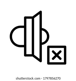 Sound Mute icon or logo isolated sign symbol vector illustration - high quality black style vector icons
