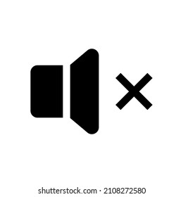 Sound mute simple icon for apps and web sites