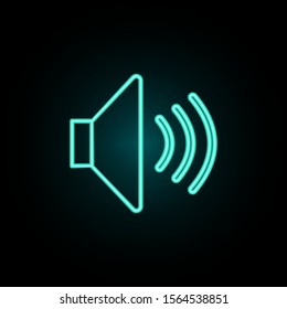 Sound neon icon. Simple thin line, outline vector of web icons for ui and ux, website or mobile application