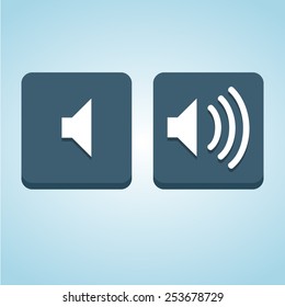 Sound and No sound icon great for any use. Vector EPS10.