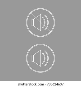 Sound and No sound icon vector