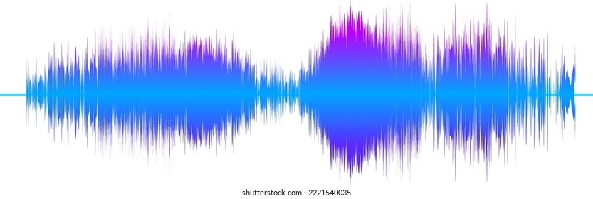 Sound noise effect. Color gradient audio wave