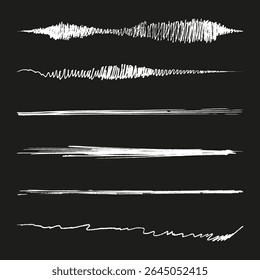 Sound noise texture. Black background stripes. Vector distortion elements. Grunge audio waves.