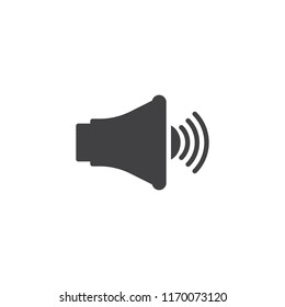 Sound notification vector icon. filled flat sign for mobile concept and web design. Speaker simple solid icon. Symbol, logo illustration. Pixel perfect vector graphics