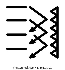 vector de icono de obstáculo de sonido. señal de obstáculo de sonido. ilustración de símbolo de contorno aislado