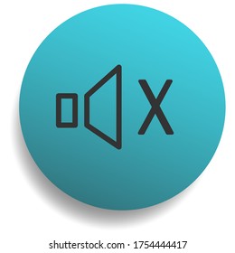 Sound off button or sign or symbol