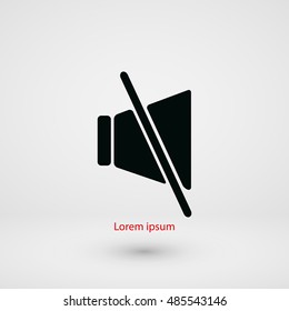 Sound off icon, flat design best vector icon