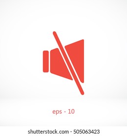 Sound off icon, flat design best vector icon