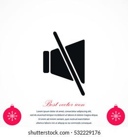 Sound off icon, flat design best vector icon