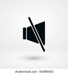 Sound off icon, flat design best vector icon