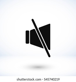 Sound off icon, flat design best vector icon