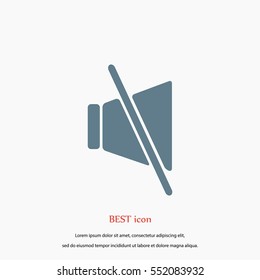 Sound off icon, flat design best vector icon