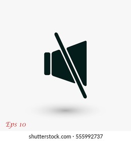 Sound off icon, flat design best vector icon