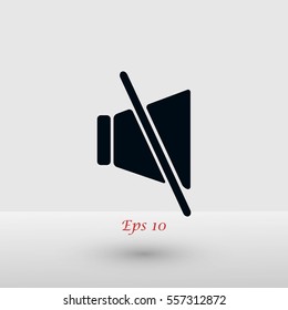 Sound off icon, flat design best vector icon