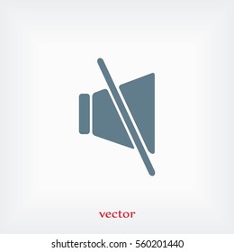 Sound off icon, flat design best vector icon