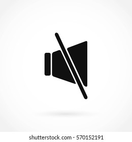 Sound off icon, flat design best vector icon