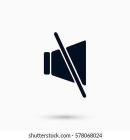 Sound off icon, flat design best vector icon
