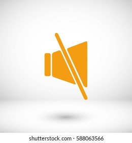 Sound off icon, flat design best vector icon