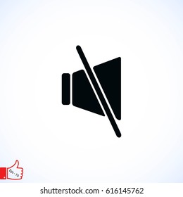 Sound off icon, flat design best vector icon