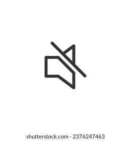 Sound off icon isolated on white background. Mute symbol modern, simple, vector, icon for website design, mobile app, ui. Vector Illustration