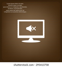 Sound off icon on computer screen.