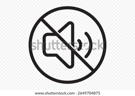 Sound off icon set. Simple sound volume and audio mute mark symbol design illustration. Mute Audio Volume Control Icon . 