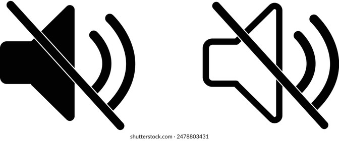 Sound off icon. speaker mute icon. Sound vector icon, music volume symbol. Vector Illustration. Flat design. Vector illustration. Eps file 109.